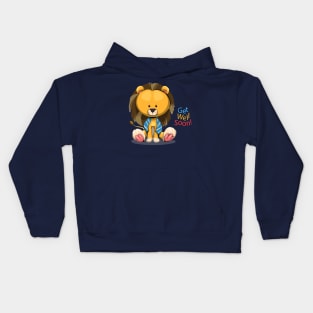 Get Well Soon Cute Lion Kids Hoodie